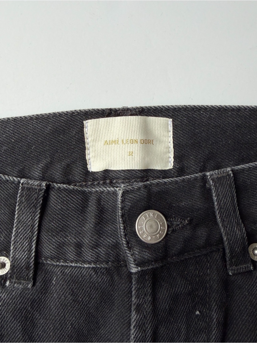 Aime Leon Dore Men's Washed Black Straight Fit Jeans - Picture 5 of 7